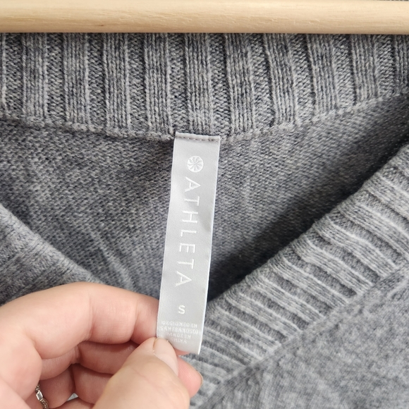 Athleta Vital V Neck Wool Cashmere Tunic Sweater Small - Picture 4 of 9